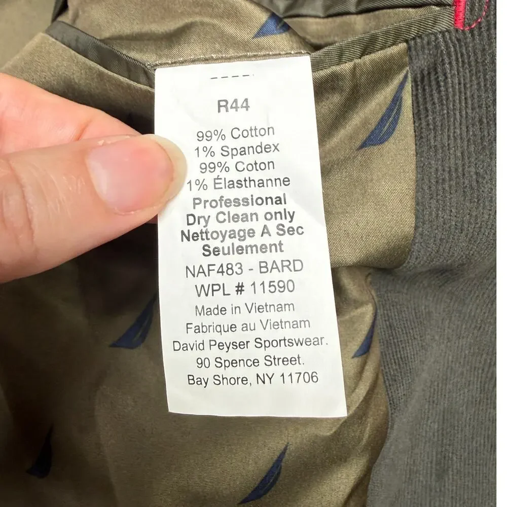 Nautica Men's Modern-Fit Faux-Suede Sport Coat Bright Blue 38R $295